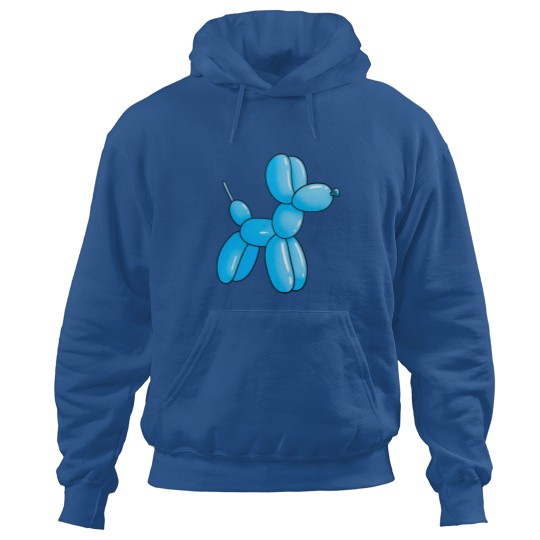 Discover Blue Cartoon Ballon dog Hoodies