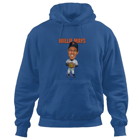 Discover Willie Mays Baseball Caricature Vintage Essential Hoodies