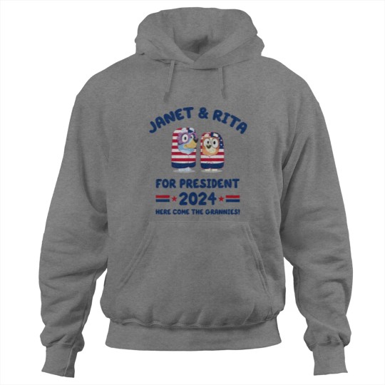 Discover Janet and Rita For President 2024 Election Hoodies, BlueyDad Lovers Hoodies