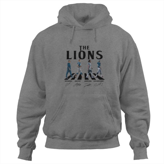 Discover Lions Walking Abbey Road Signatures Football Hoodies