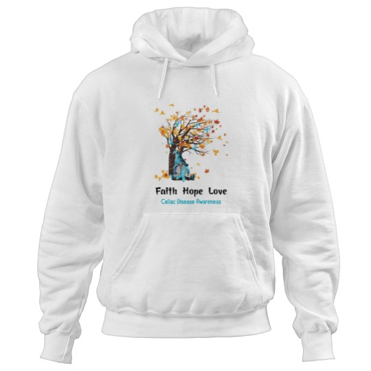 Discover Celiac Disease Awareness Faith Hope Love Hoodies