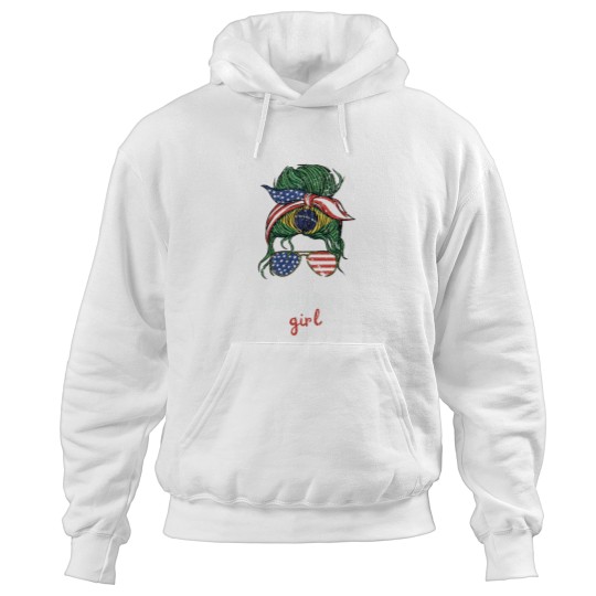 Discover Carioca Rio De Janeiro Brazilian Girl Flag Hoodies