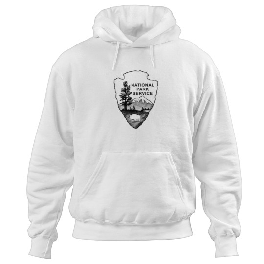 Discover NATIONAL PARK SERVICE SYMBOL (BlackTransparent) Hoodies