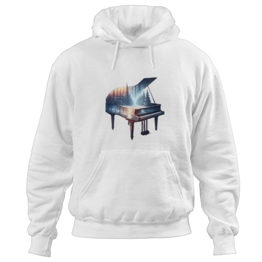 Discover Winter Melody A Piano that Resonates with Nature Active Hoodies
