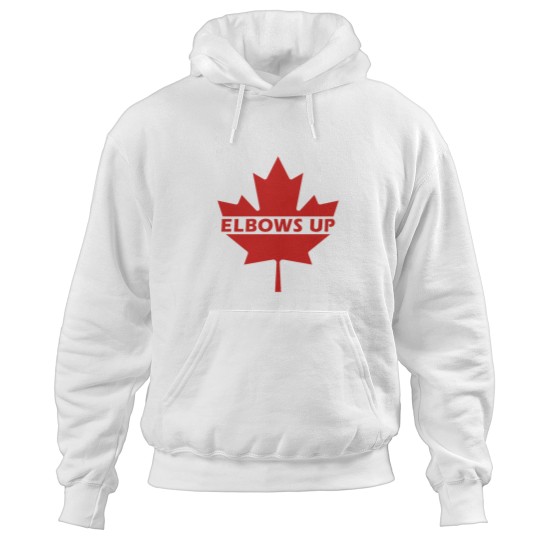 Discover Elbows Up Canada - defiants Red Maple Leaf - Anti-Tariff Prides - Canadian Resilience Hoodies