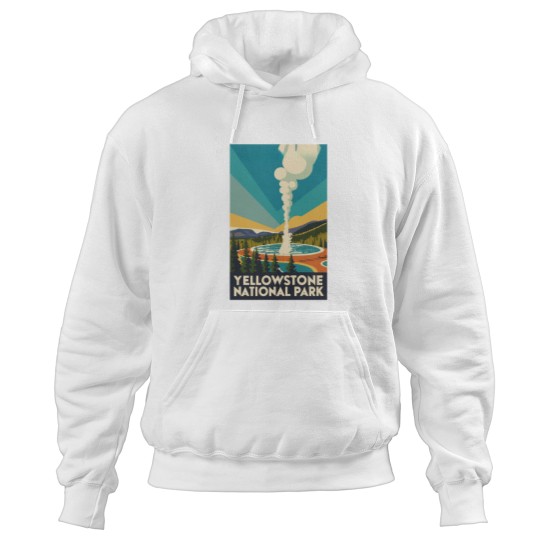 Discover A vintages Travel Art of the YStone National parks - Usss Hoodies
