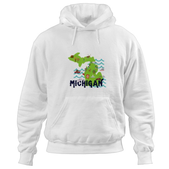 Discover Michigan The Great Lakes States Hoodies