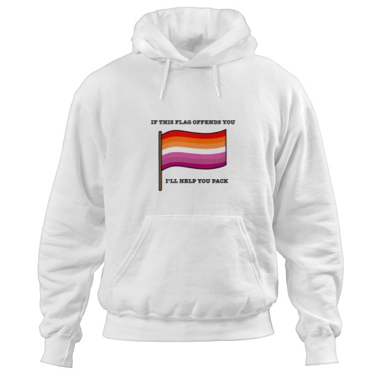 Discover Lesbian If This flags Offends You Parody Hoodies