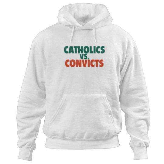 Discover Catholics Vs. Convicts Retro 1988 Football Game Hoodies