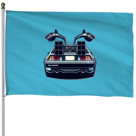 Discover Back To The Future Delorean House Flags