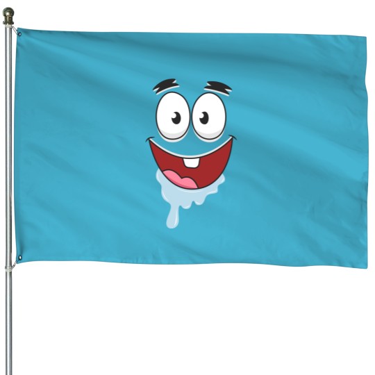 Discover Cute Patrick Face House Flags