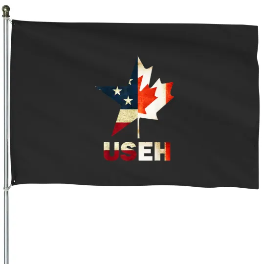 Discover Leaf Canadian American Flag House Banner