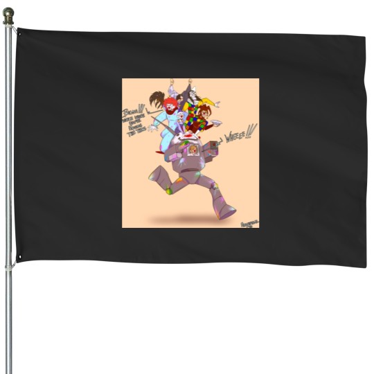 Discover Clown Urbie House Flags