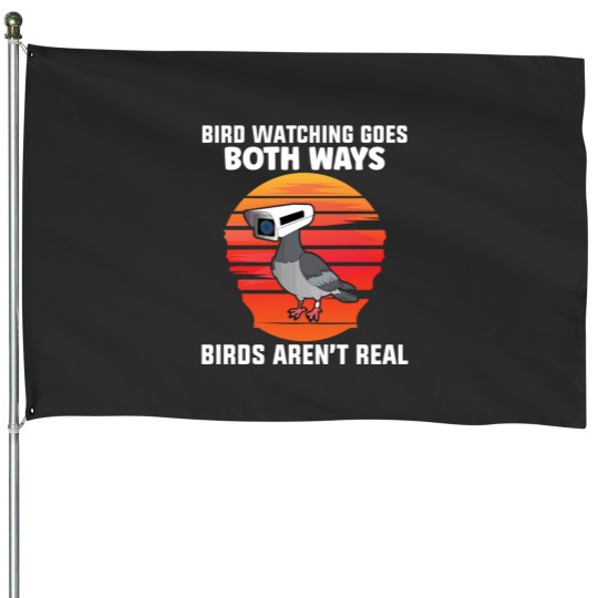 Discover Birds Aren_t Real funny meme House Flags