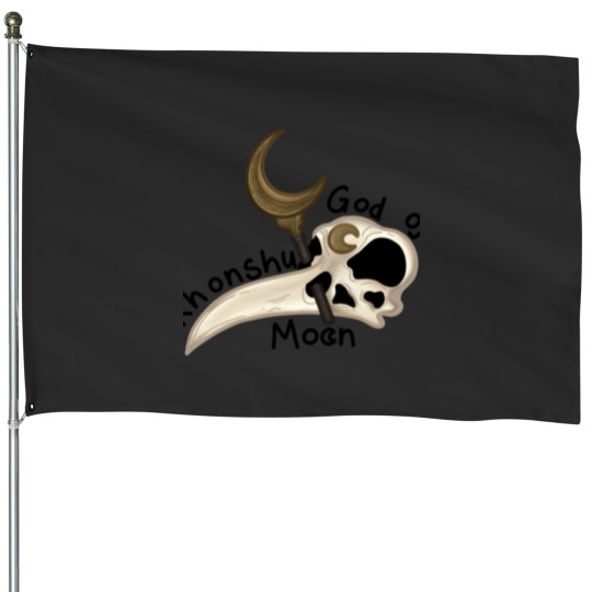 Discover Moon Knight Khonshu God of the Moon House Flags