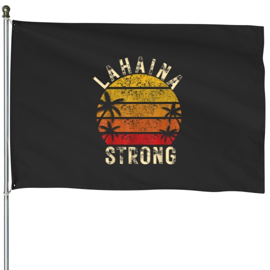 Discover LAHAINA Strong Palm Trees Sunset Lahaina Hawaii House Flags