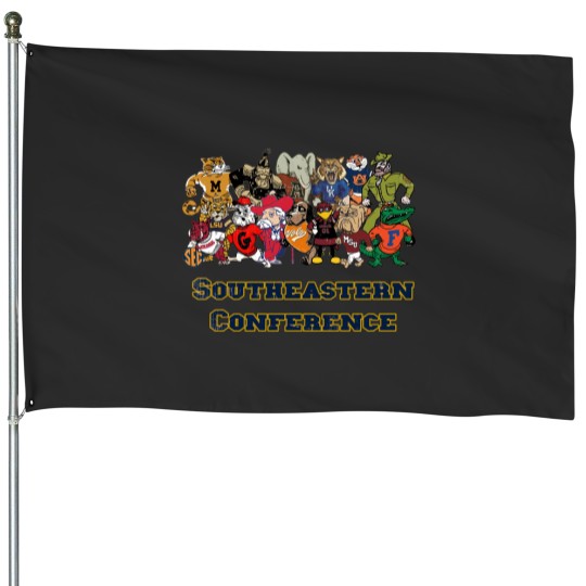 Discover Vintage Southeastern Conference, SEC House Flags, College House Flags