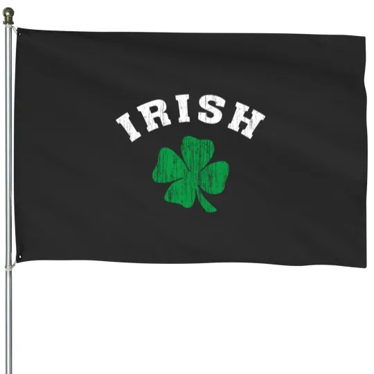 Discover Vintage Irish Shamrock House Flags