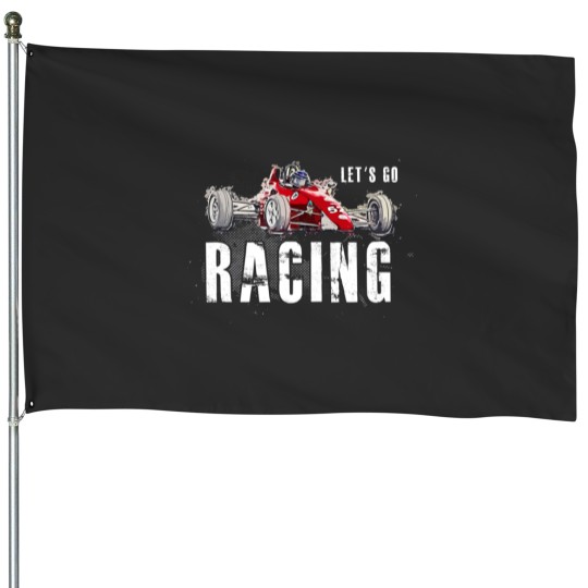 Discover Let's Go Racing - Racing Car - House Flags