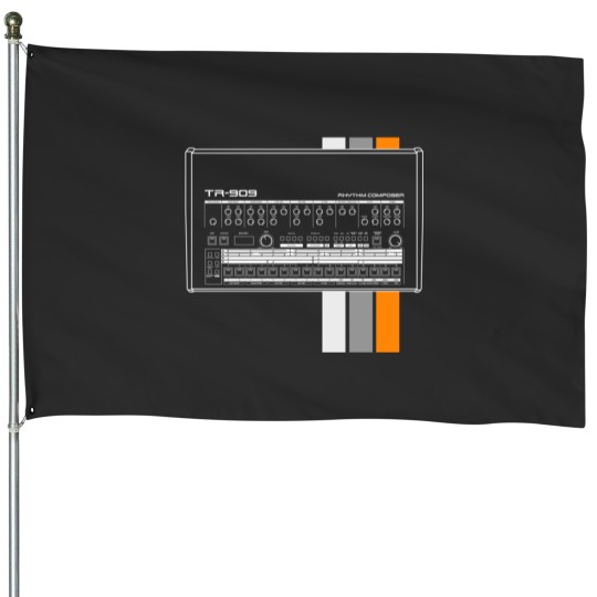 Discover TR 909 Dark Background House Flags