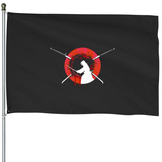 Discover Bloody katana196 House Flags