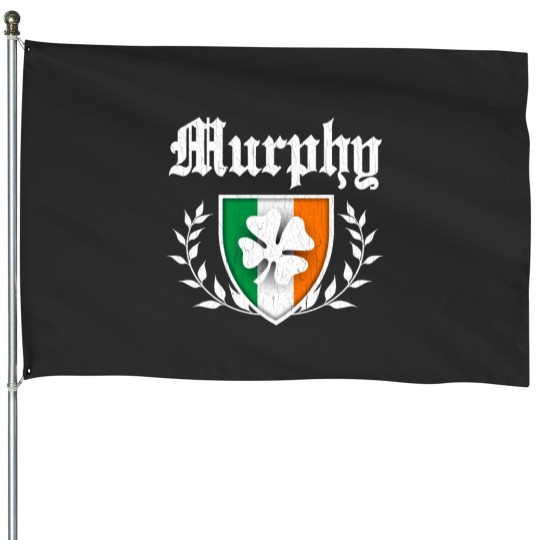 Discover Murphy Family Shamrock Crest (vintage distressed) House Flags