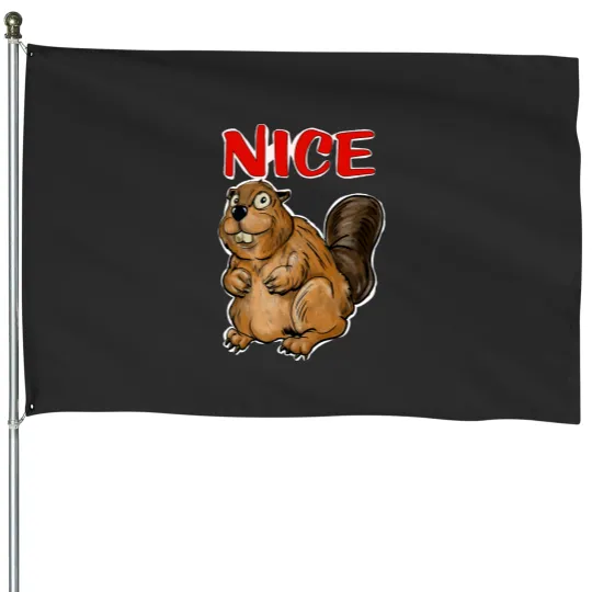 Discover A Nice Beaver House Flags