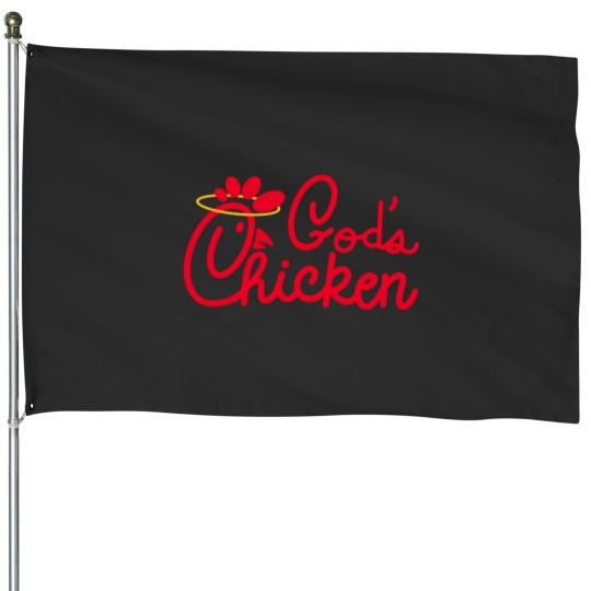 Discover Gods Chicken Chick fil a40 House Flags