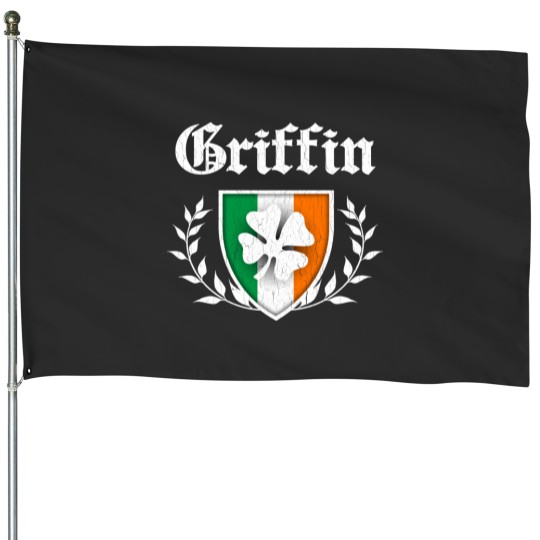 Discover Griffin Family Shamrock Crest (vintage distressed) House Flags