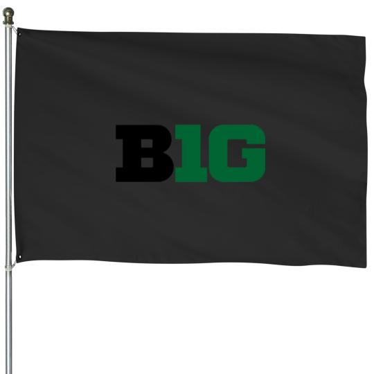 Discover big ten logo- msu colors House Flags