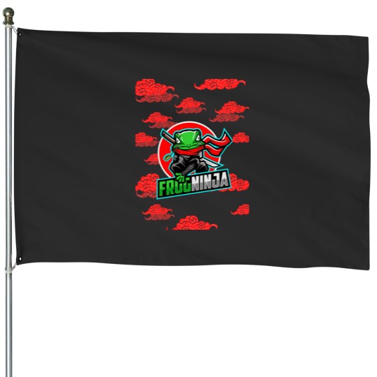 Discover Red Cloud Japanese Frog Ninja aniime House Flags