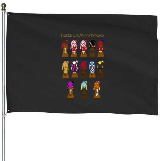 Discover Horse Racing Triple Crown Winners House Flags