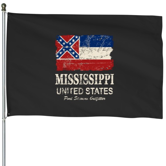 Discover Mississippi Flag - Vintage Look House Flags