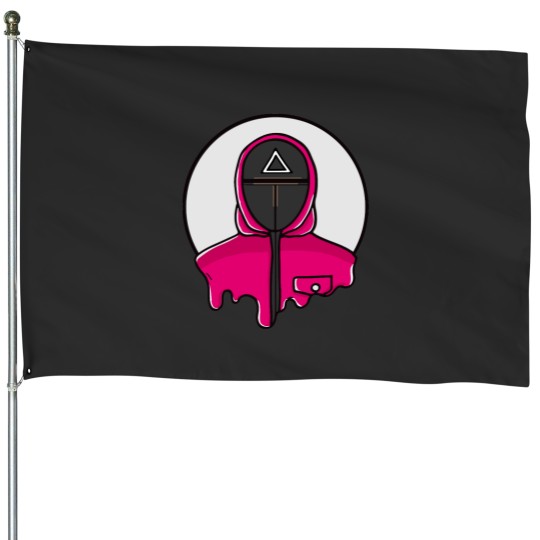 Discover Triangle Squid Ga me guard House Flags