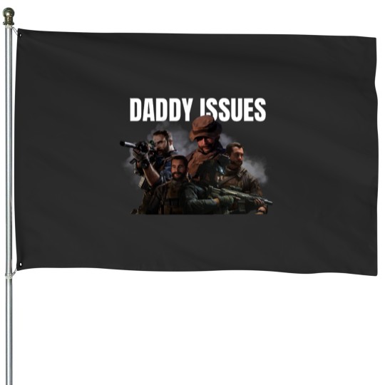 Discover Captain Price Daddy Issues Call of Duty House Flags