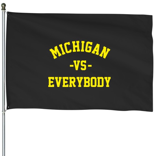 Discover Michigan Vs Everybody House Flags, College Team House Flags, Wolverines Football Fan Gear