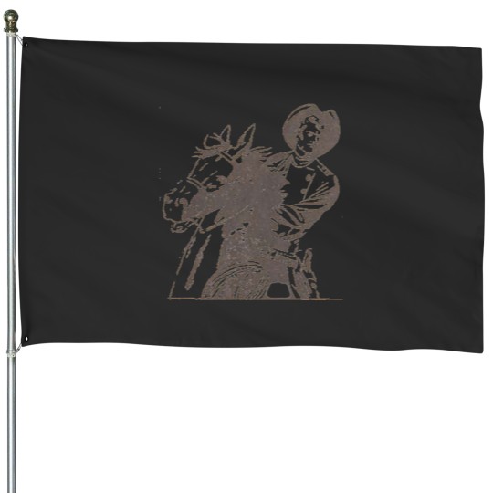 Discover American cowboy vintage House Flags