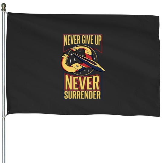 Discover NSEA Protector Never Give Up Never Surrender v2 House Flags