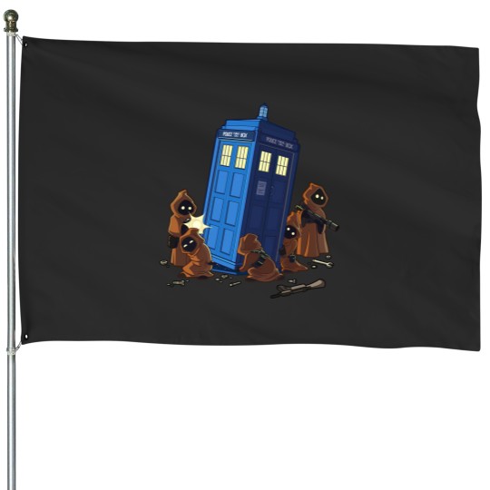 Discover JAWA Steals DOCTOR WHO Mens House Flags, Tardis Police