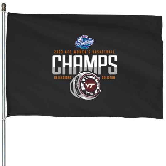 Discover Virginia Tech Hokies ACC Champs Womens Basketball House Flags