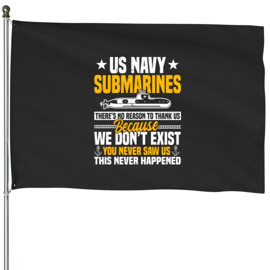 Discover Navy Submarine Gift House Flags