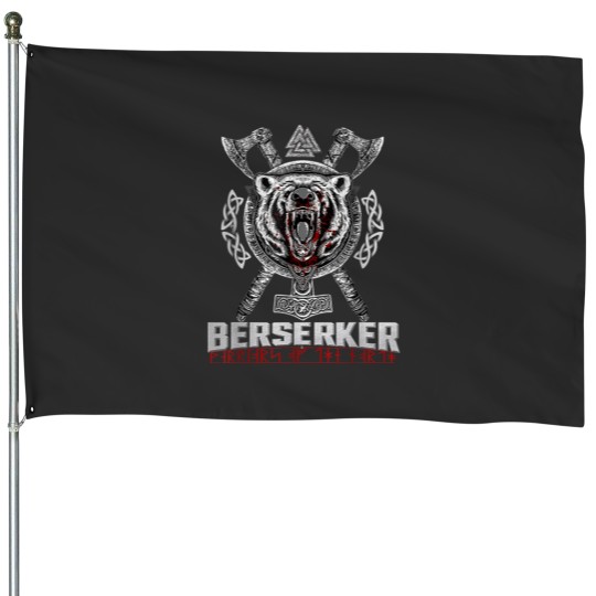 Discover Berserker Viking Norse Pagan Bear Warrior House Flags