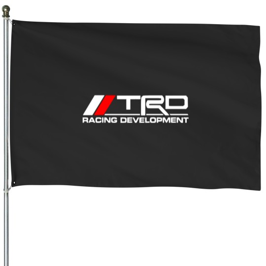 Discover bes1t white TRD toyot1a racing development logo House Flags