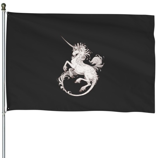 Discover Medieval unicorn Medieval unicorn House Flags