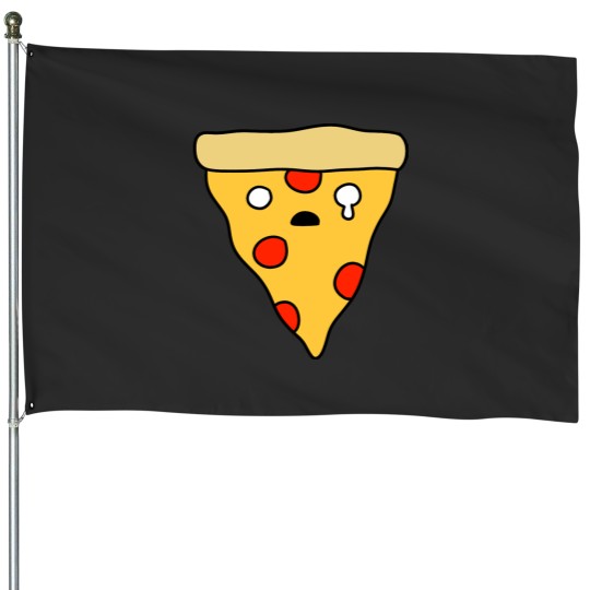 Discover Crying Pizza Slice House Flags