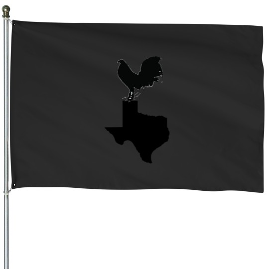 Discover Texas Rooster House Flags