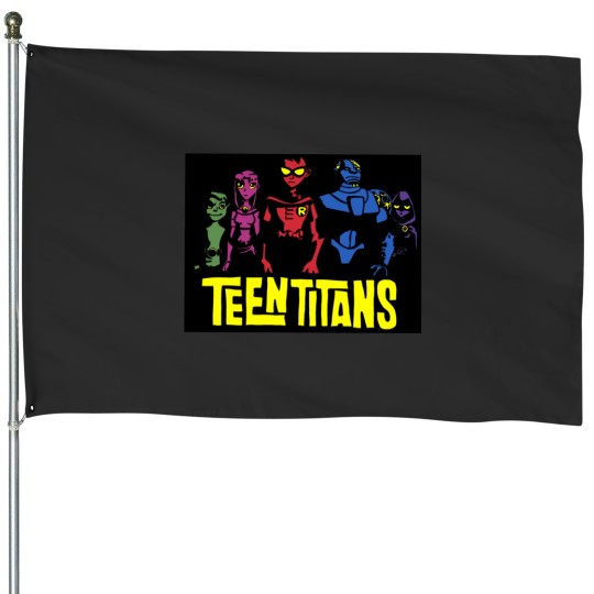 Discover Teen Titans Silhouette House Flags