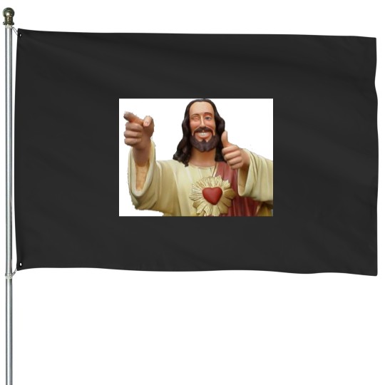 Discover buddy christ House Flags