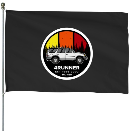 Discover Toyot1a 4runner Logo (3rd Gen) White - Type 2 House Flags