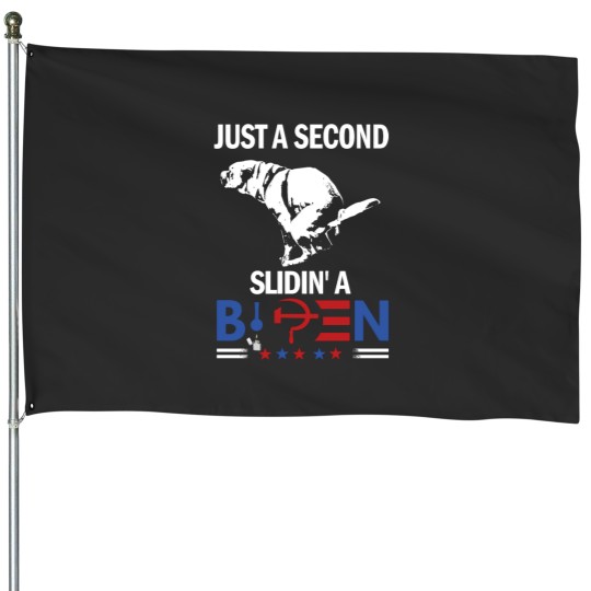 Discover Just A Second Biden Meme Patriot House Flag